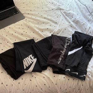Xs,s lot of leggings, champion, and Nike